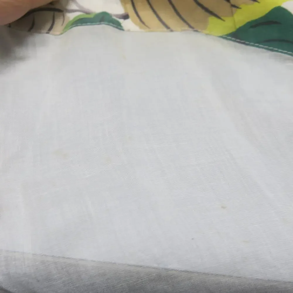 VINTAGE 1950/1960 Half Apron Handmade Pocket Beige with Leaves Tomatoes